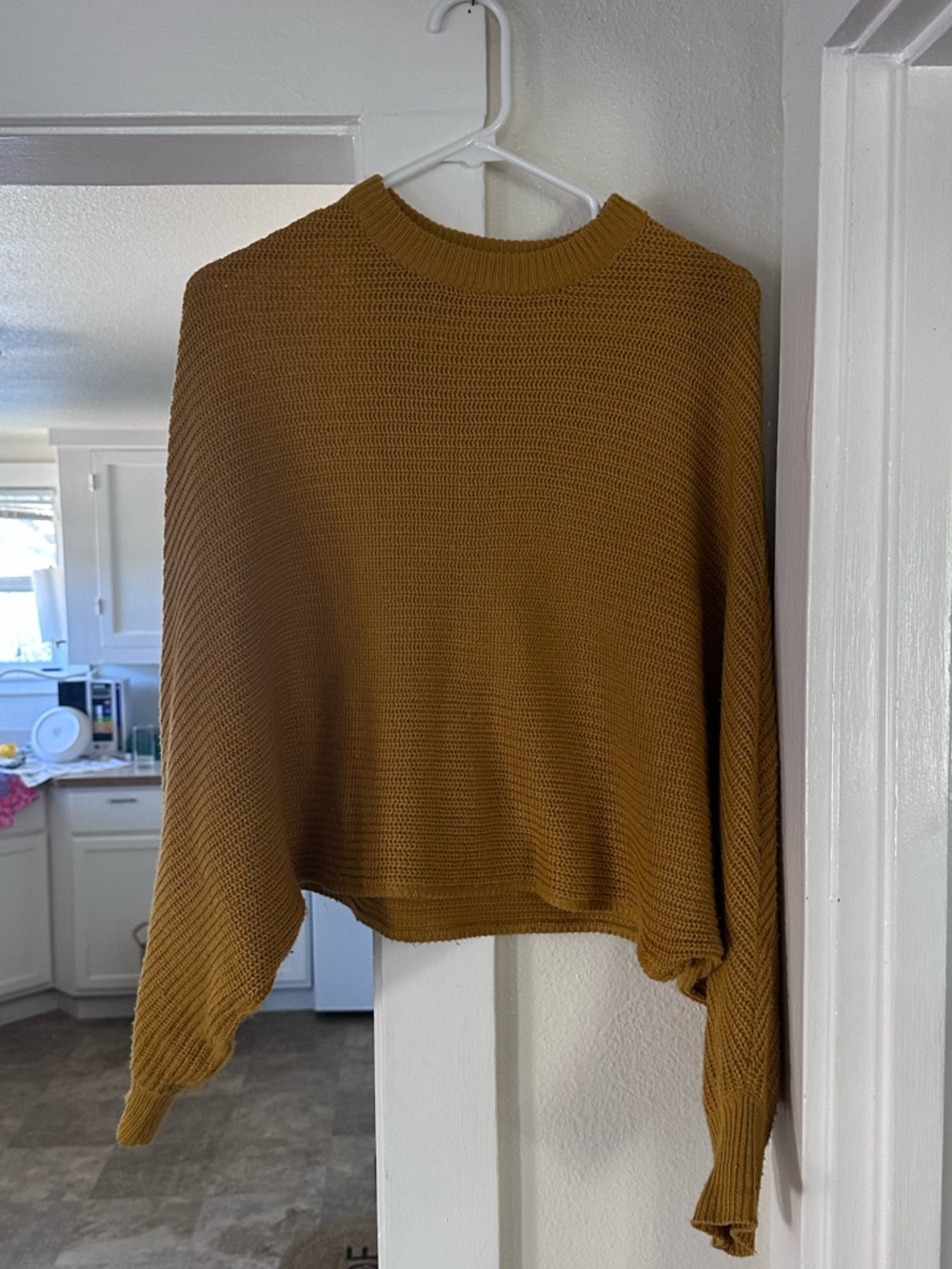 Open knit bat winged sweater. Size Small